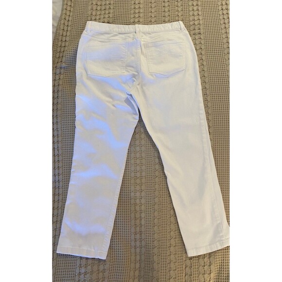 American Living Womens Jeans Cropped Pants Size 12 Bright White Summer Vacation - Picture 10 of 12